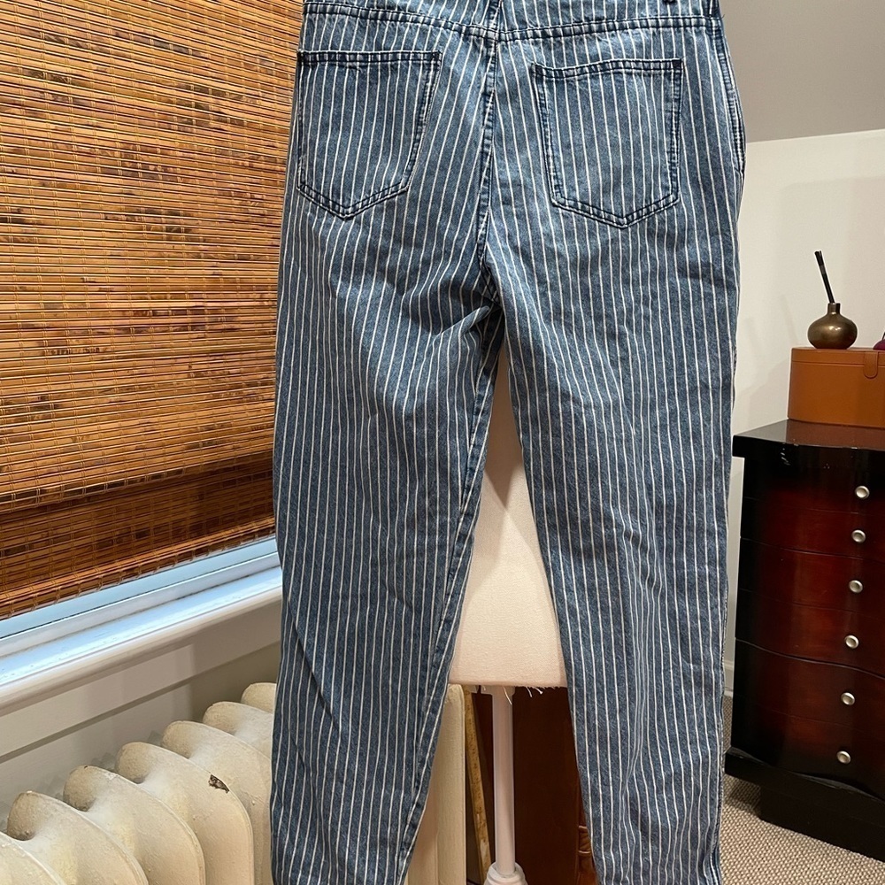 DENIM BLUE AND WHITE JEANS - Picture 3 of 6
